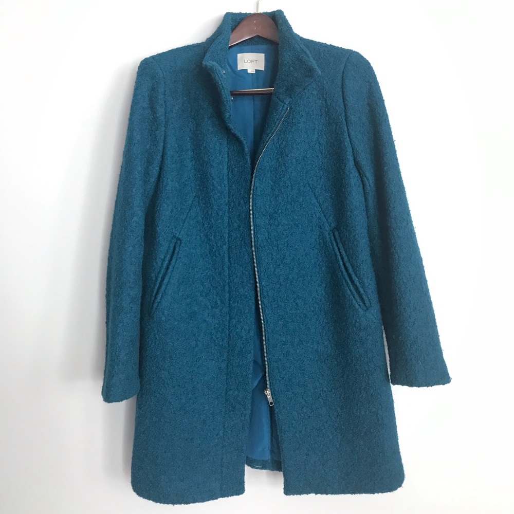 Ann Taylor LOFT Coat- Teal- Size S- Like New